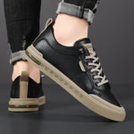 Leather Low Top Lace-Up Sneakers for Men - View 9