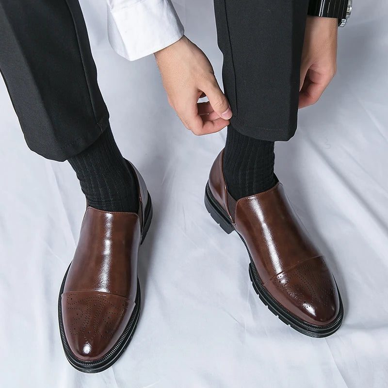 Leather Slip-On Loafers for Men - View 10