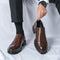 Leather Slip-On Loafers for Men - Brown