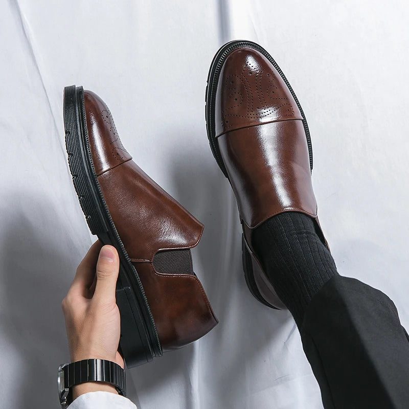Leather Slip-On Loafers for Men - View 8