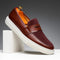 Leather Suede Slip-On Sneakers with Penny Strap for Men