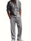 Linen Button-Down Set for Men - Gray