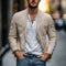 Linen Button-Front Blazer for Men