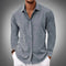 Linen Long Sleeve Shirt for Men - Grey