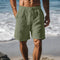 Linen Quick-Dry Swim Shorts for Men - Dark Green