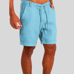 Linen Shorts with Drawstring for Men