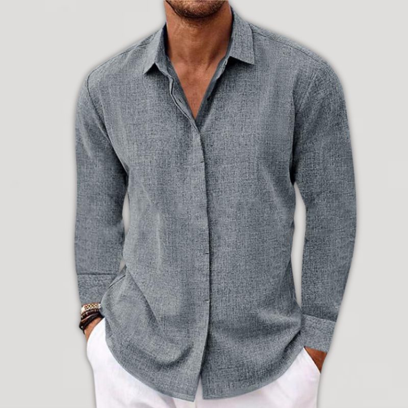 Long Sleeve Button-Down Shirt for Men