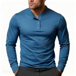 Long Sleeve Henley Shirt for Men - View 6