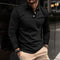 Long Sleeve Polo Shirt for Men - Black