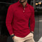Long Sleeve Polo Shirt for Men - Red