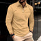 Long Sleeve Polo Shirt for Men - Khaki