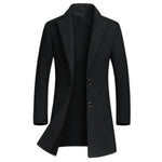 Long Wool Coat with Stand Collar for Men - View 5