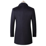 Long Wool Coat with Stand Collar for Men - View 6