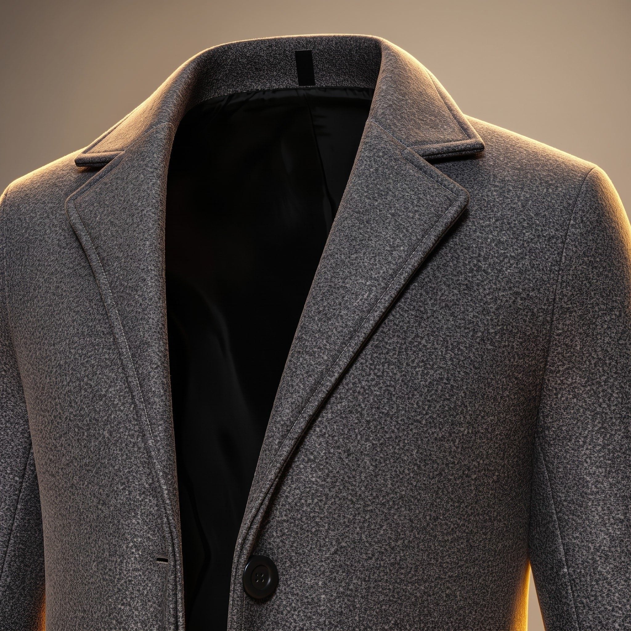 Longline Wool Single-Breasted Overcoat for Men - View 4