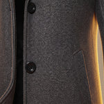 Longline Wool Single-Breasted Overcoat for Men - View 5