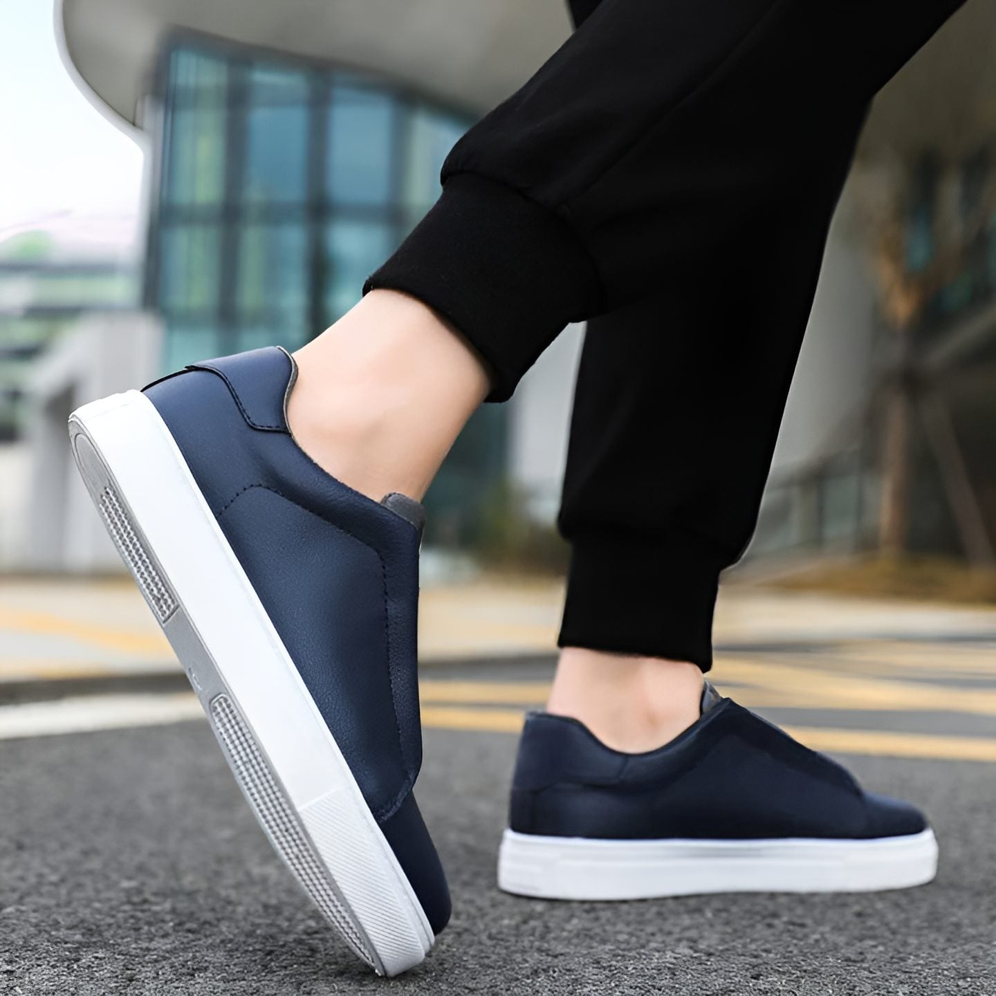 Low Top Slip-On Vegan Leather Shoes for Men - View 4
