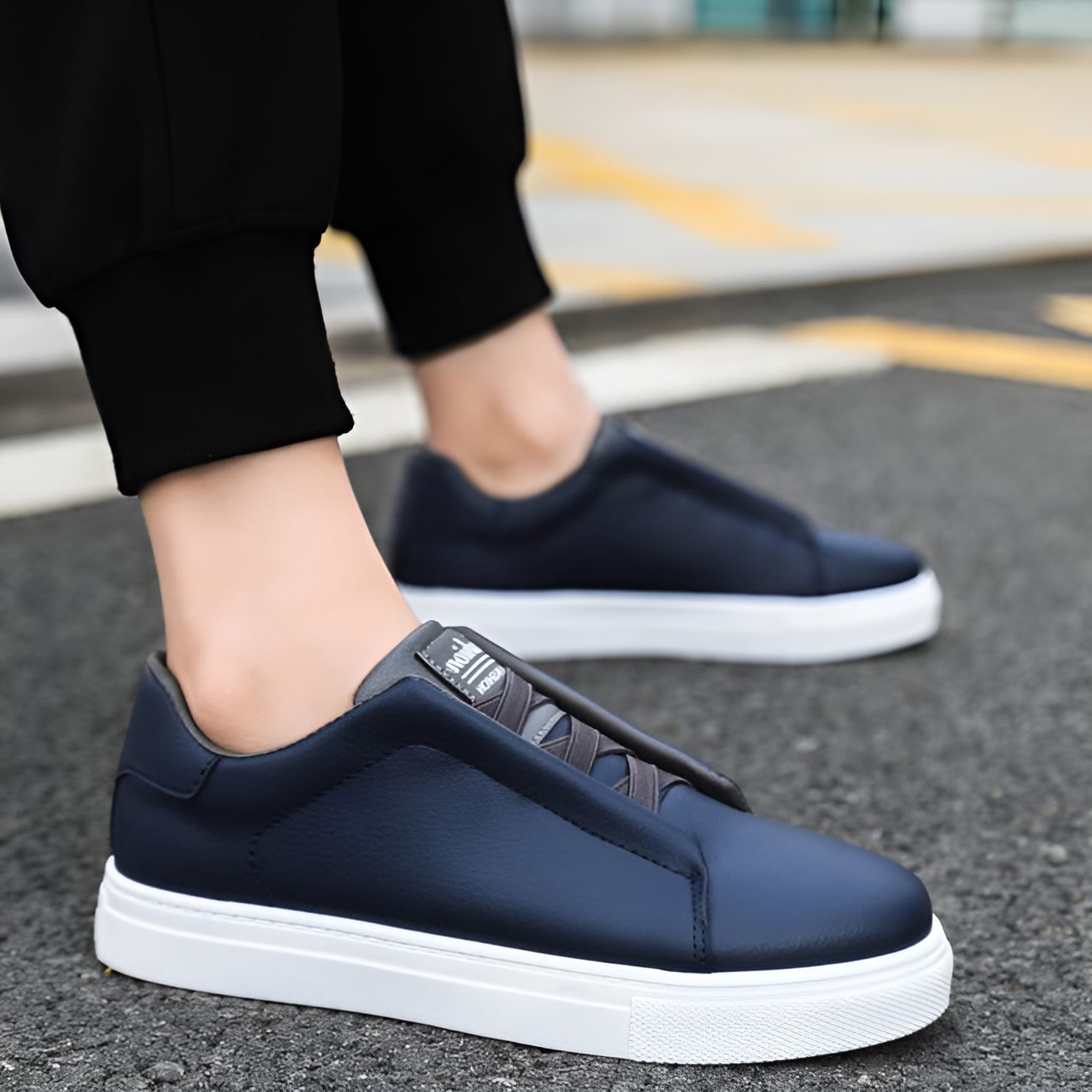 Low Top Slip-On Vegan Leather Shoes for Men - View 6