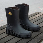 Mid-Calf Slip-Resistant Rain Boots for Men