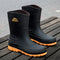 Mid-Calf Slip-Resistant Rain Boots for Men - Yellow