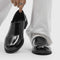 Mirror Gloss Slip-On Leather Shoes with Rounded Toe and Low Block Heel for Men