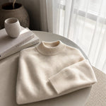 Mock Neck Ribbed Knit Sweater for Men - View 6