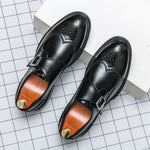 Monk Strap Wingtip Brogue Dress Shoes for Men