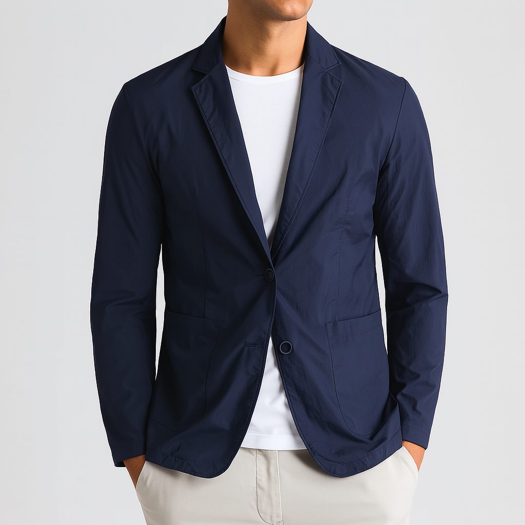 Nylon Button-Up Blazer for Men