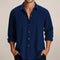 Oversized Button-Down Long Sleeve Shirt for Men