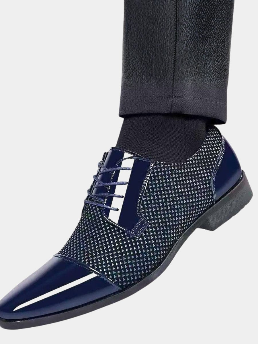 Patent Cap Toe Lace-Up Oxford for Men