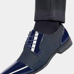 Patent Cap Toe Lace-Up Oxford for Men