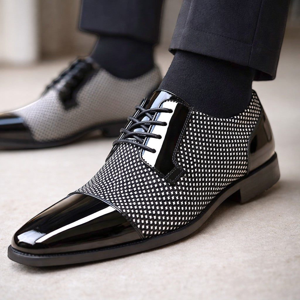 Patent Cap Toe Lace-Up Oxford for Men - View 11