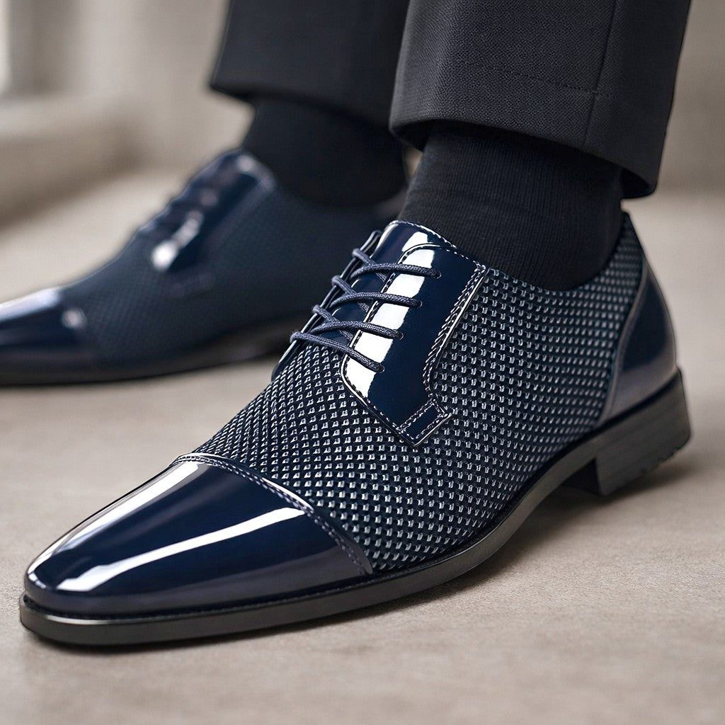 Patent Cap Toe Lace-Up Oxford for Men - View 3