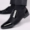 Patent Cap Toe Lace-Up Oxford for Men - Black