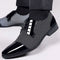 Patent Cap Toe Lace-Up Oxford for Men - Grey