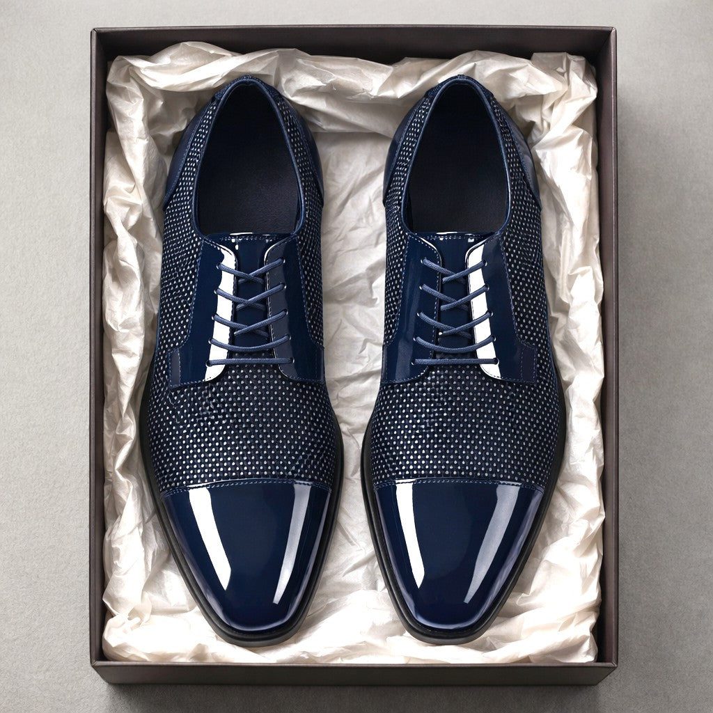Patent Cap Toe Lace-Up Oxford for Men - View 7