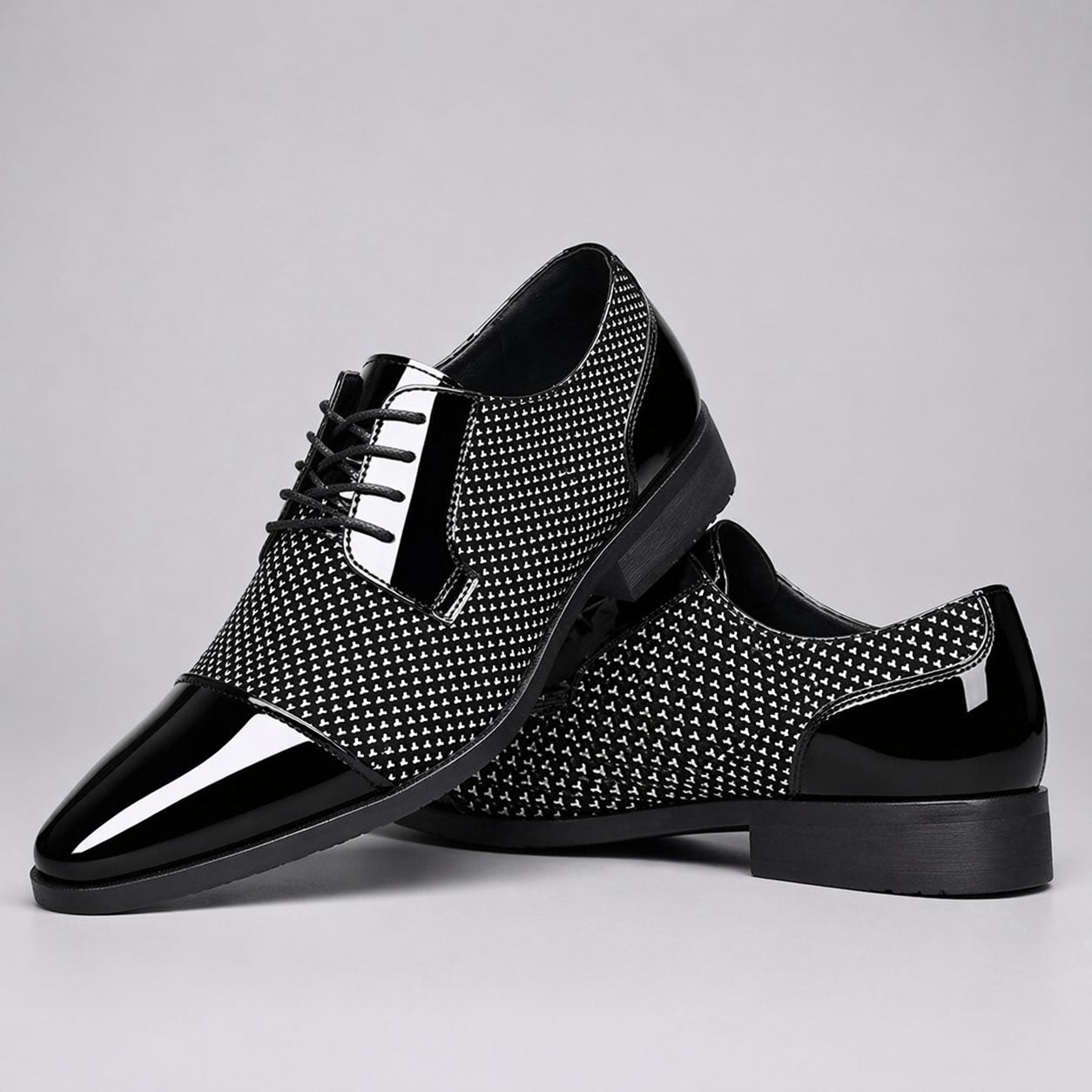 Patent Leather Pointed Toe Lace-Up Oxford Shoes for Men - View 11