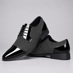 Patent Leather Pointed Toe Lace-Up Oxford Shoes for Men - View 11
