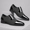 Patent Leather Pointed Toe Lace-Up Oxford Shoes for Men - Gray