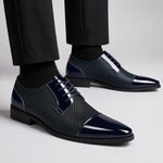 Patent Leather Pointed Toe Lace-Up Oxford Shoes for Men - View 5