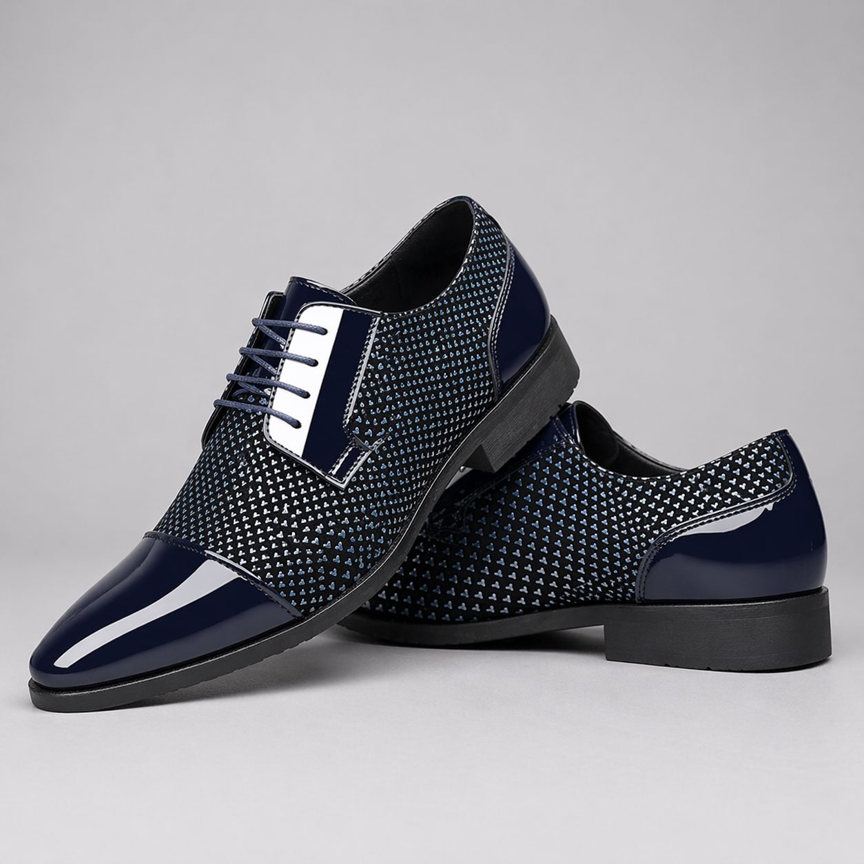 Patent Leather Pointed Toe Lace-Up Oxford Shoes for Men - View 6