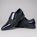 Patent Leather Pointed Toe Lace-Up Oxford Shoes for Men - View 6