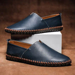 Pebbled Leather Slip-On Loafers for Men