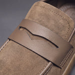 Penny Strap Microsuede Chunky Sole Loafers for Men - View 3