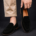 Penny Strap Nubuck Leather Loafers for Men - View 10