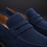 Penny Strap Nubuck Leather Loafers for Men - View 3