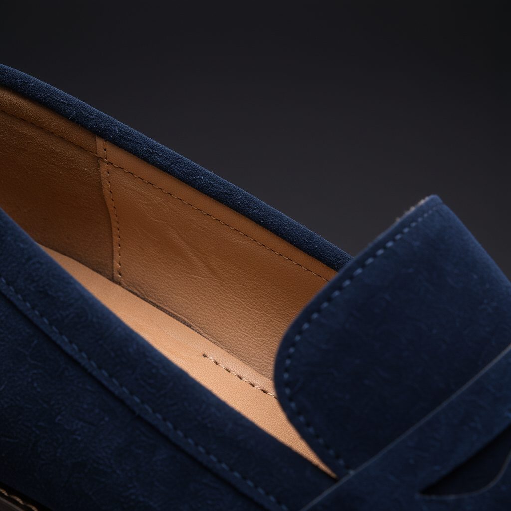 Penny Strap Nubuck Leather Loafers for Men - View 4