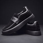 Penny Strap Slip-On Loafers for Men - Black