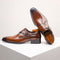 Pointed Toe Monk Strap Leather Formal Shoes for Men