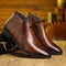 Pointed Toe Side Zip Ankle Dress Boots for Men