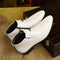 Pointed Toe Side Zip Ankle Dress Boots for Men - White